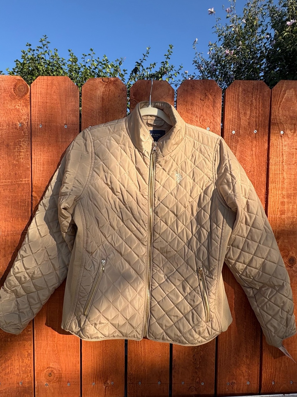 U.S. Polo Assn. Quilted Tan Puffer Jacket